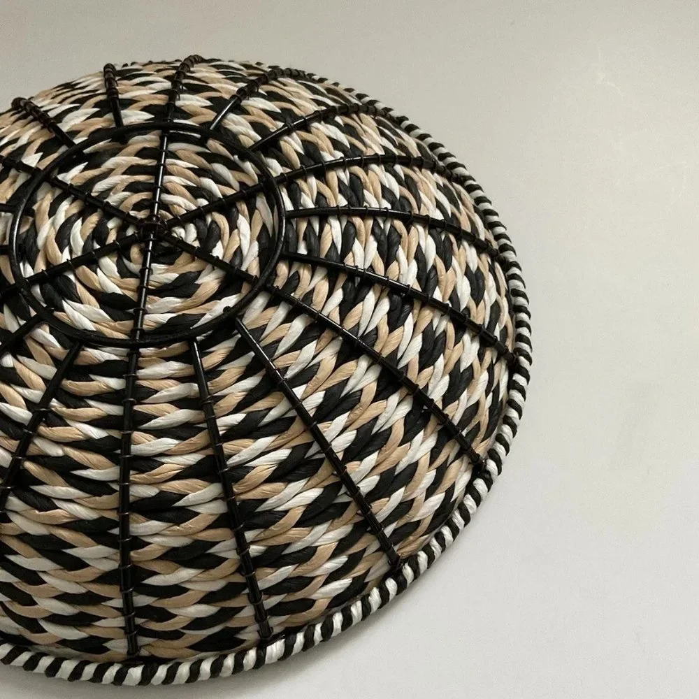 Decorative Multicolor Freestanding Round Basket‎ Home Decor New